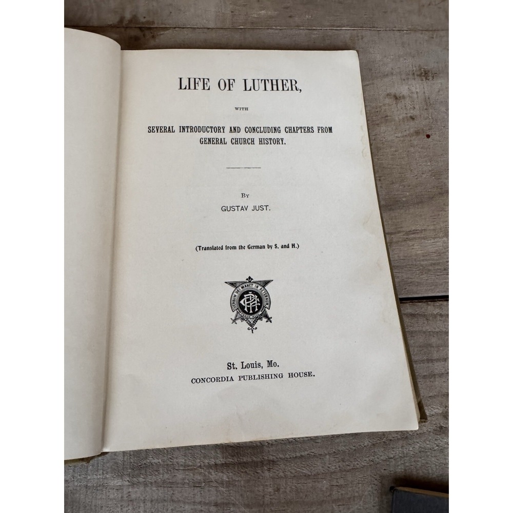 Life Of Luther By Gustav Just (1903) Vintage HC Book Concordia Publishing - Picture 5 of 10